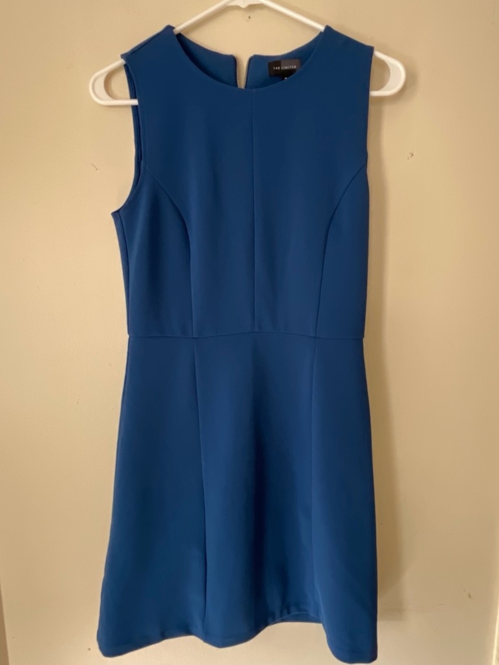 The Limited Sleeveless Royal Blue A-Line Dress